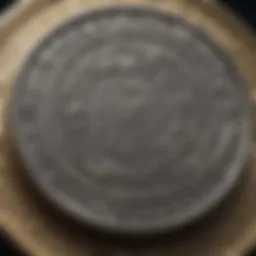 Close-up of a rare coin showcasing intricate details