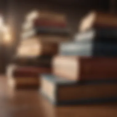 Knowledge as a Pathway to Wealth A stack of academic books symbolizing knowledge and learning.