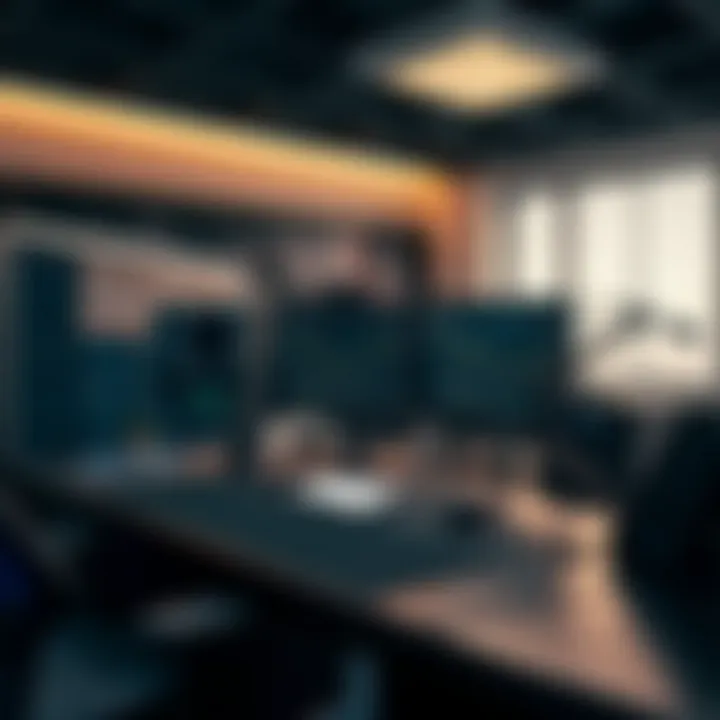 Advanced Trading Workstation High-performance trading workstation showcasing advanced components