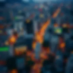 Aerial view of a bustling Brazilian city showcasing economic activity