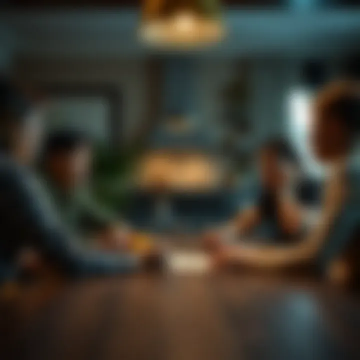 Family Conversations on Estate Wishes A family discussing estate planning around a table