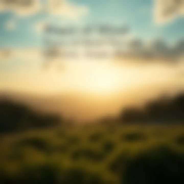 Peace of Mind Through Effective Estate Planning A serene landscape representing peace of mind in estate planning