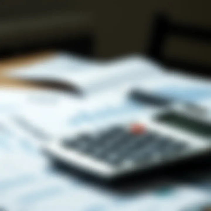 A calculator with financial documents representing tax considerations