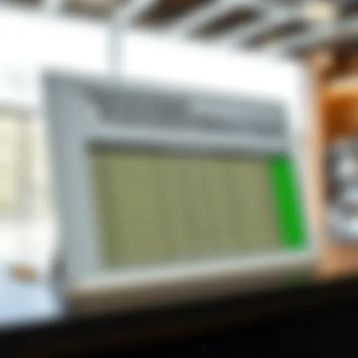 Visual representation of an automated balance sheet structure in Excel