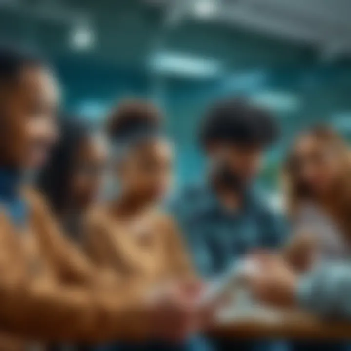 Diverse demographics using change management apps for savings