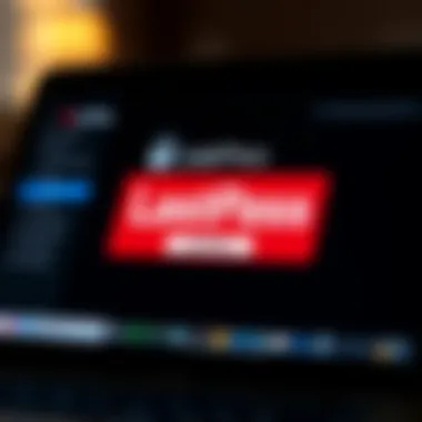 User Interface of LastPass LastPass user interface showcasing password organization