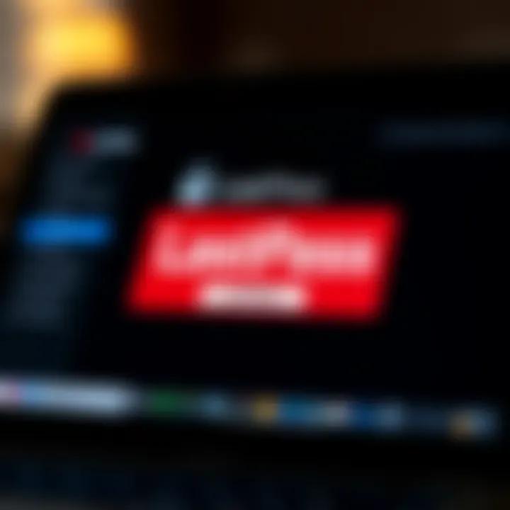 User Interface of LastPass LastPass user interface showcasing password organization