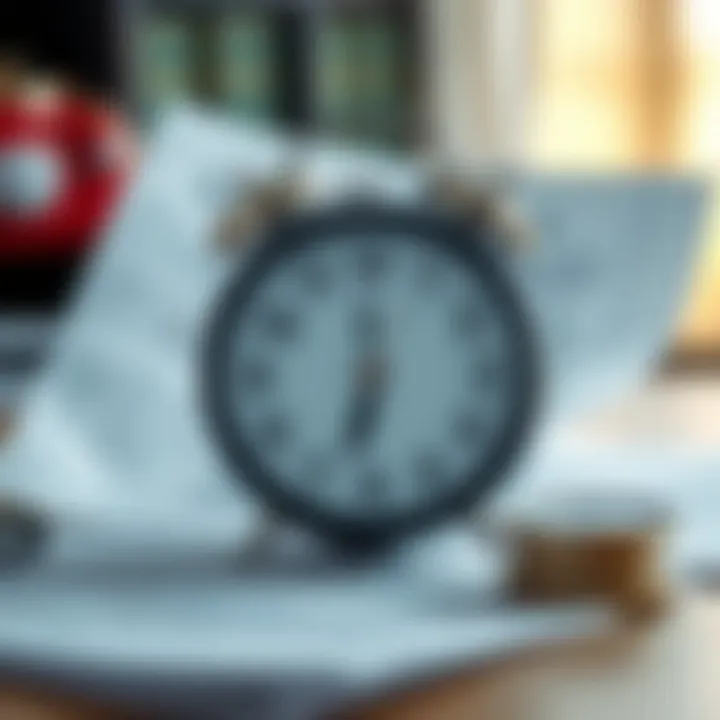 Time Management in Tax Filing Clock with tax forms in the background