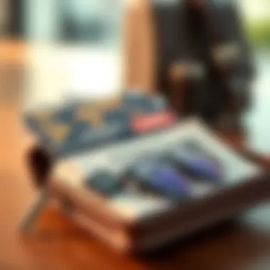 Travel Essentials and Insurance A wallet with travel essentials and insurance papers