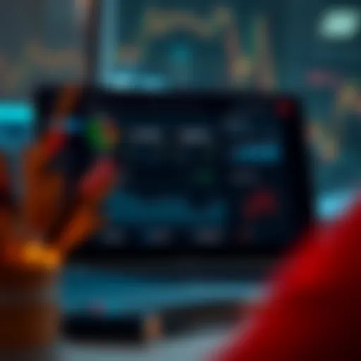 Visualization of cryptocurrency tax software dashboard