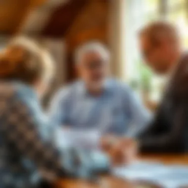 Veteran discussing financial strategies with advisor