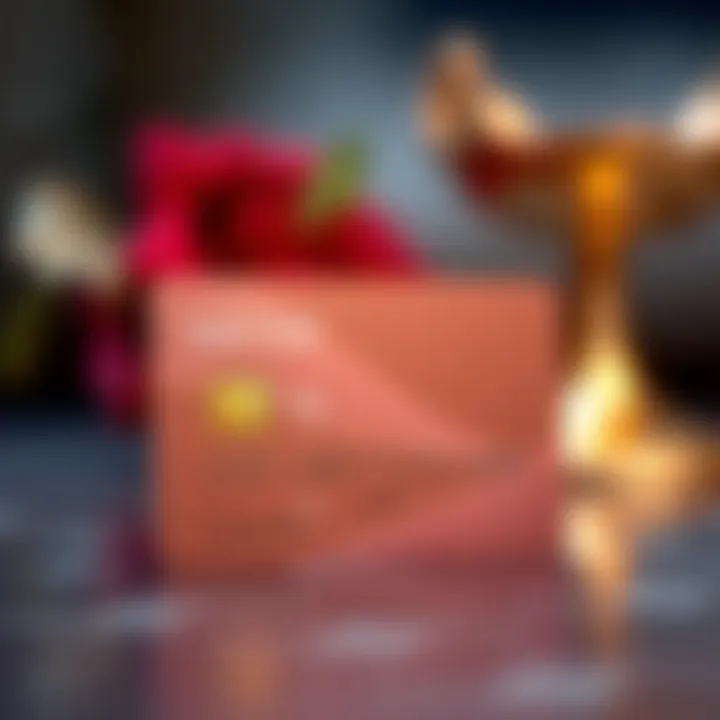 A close-up of a luxurious savor metal card showcasing its elegant design