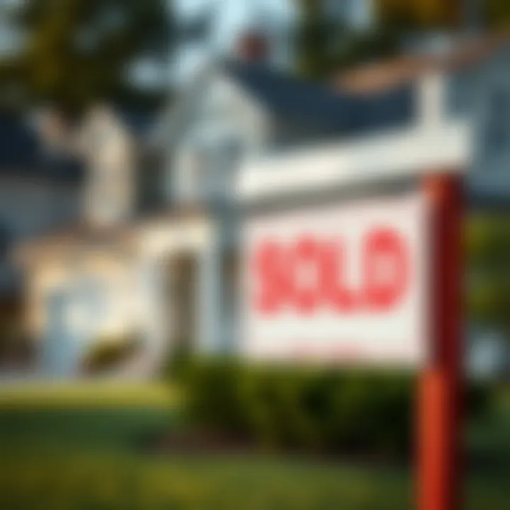 A close-up view of a home with a sold sign