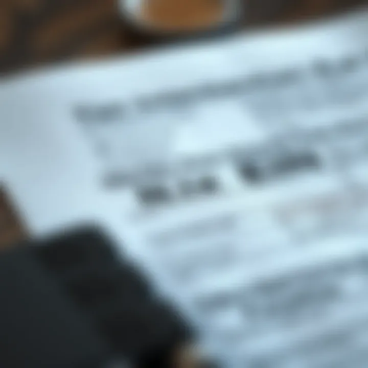 Identifying EIN on Tax Documentation Close-up of a tax form with highlighted sections