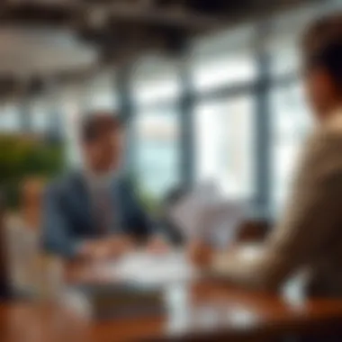 Navigating Legal Requirements in Business Formation A legal advisor discussing contracts with a client
