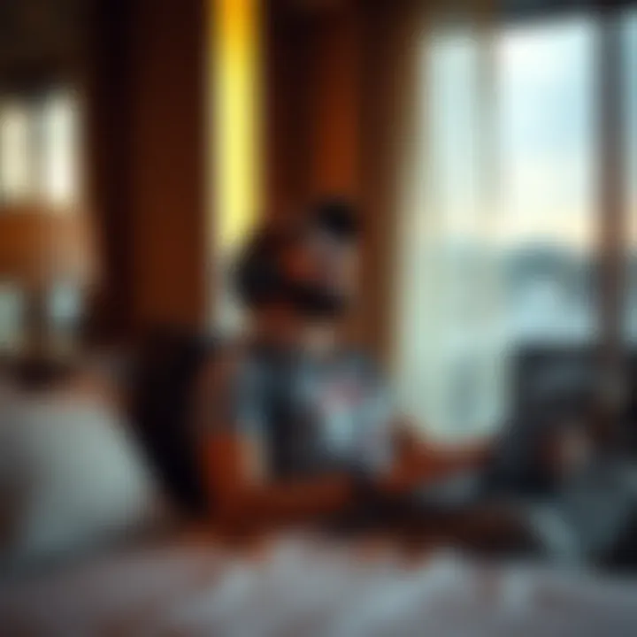 Maximizing Hotel Experiences with Credit Cards A traveler enjoying a luxurious hotel stay