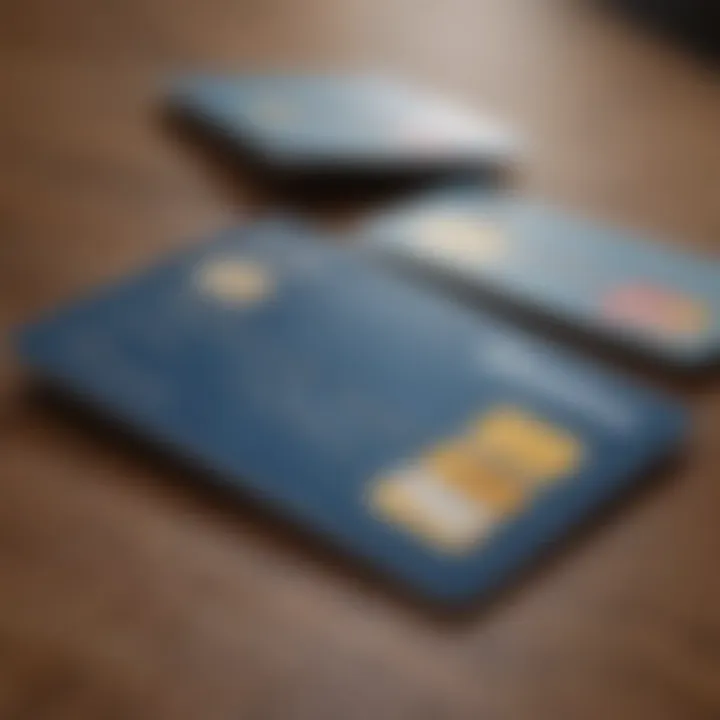 Visual comparison of credit card options