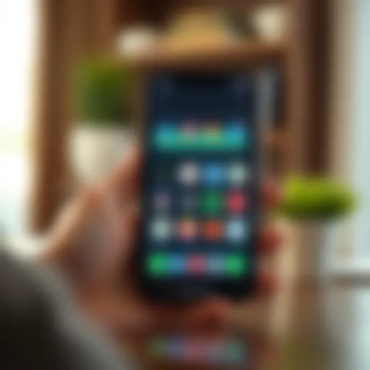 Smartphone displaying various money-making applications