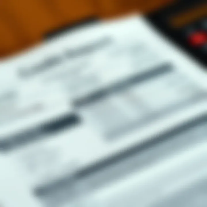 Credit Report Insights Close-up of a credit report showing various scores and information