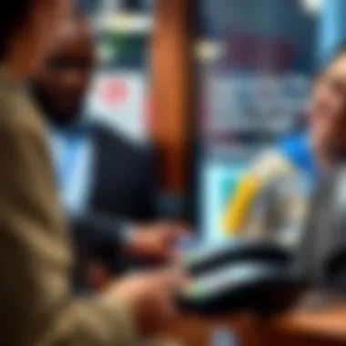 Ensuring Security in Payment Transactions A secure payment transaction occurring between a customer and a business