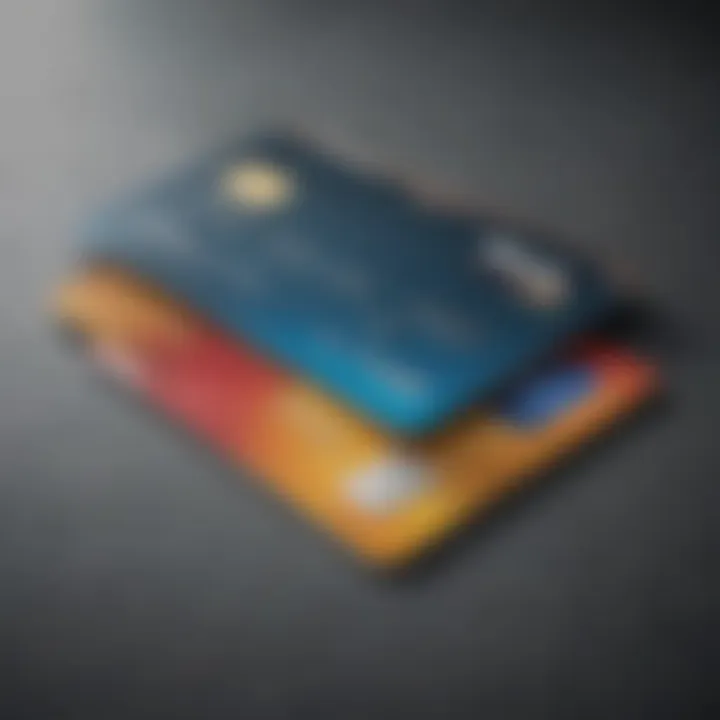 Diagram comparing credit card features and terms