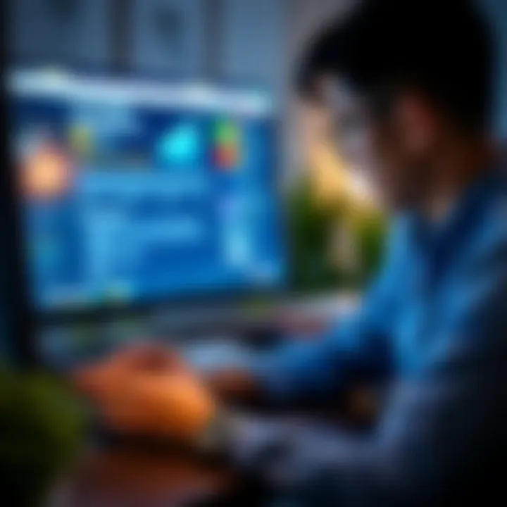 Evaluating Credit Card Features A person comparing credit card offers on a computer