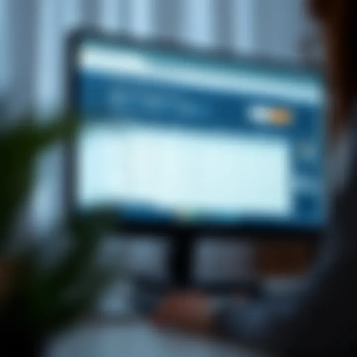 A computer screen displaying an online real estate database