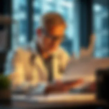 A researcher analyzing a graph of historical house prices