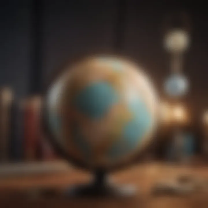 A globe with currency symbols indicating international financial implications