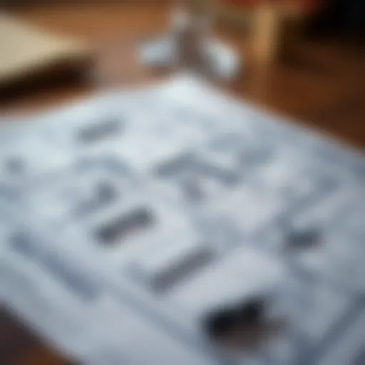 Blueprint of Multifamily Property A detailed blueprint of a multifamily property layout.