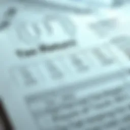 Tax return document highlighting essential figures