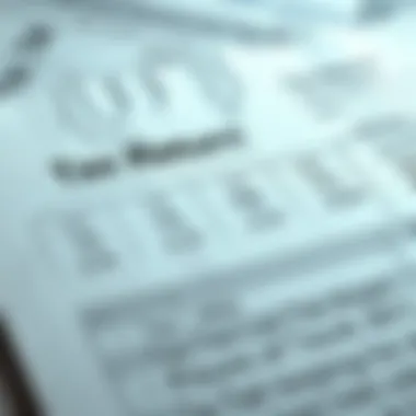 Essential Figures in Tax Returns Tax return document highlighting essential figures