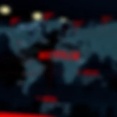 Map showing Netflix's global market expansion strategies