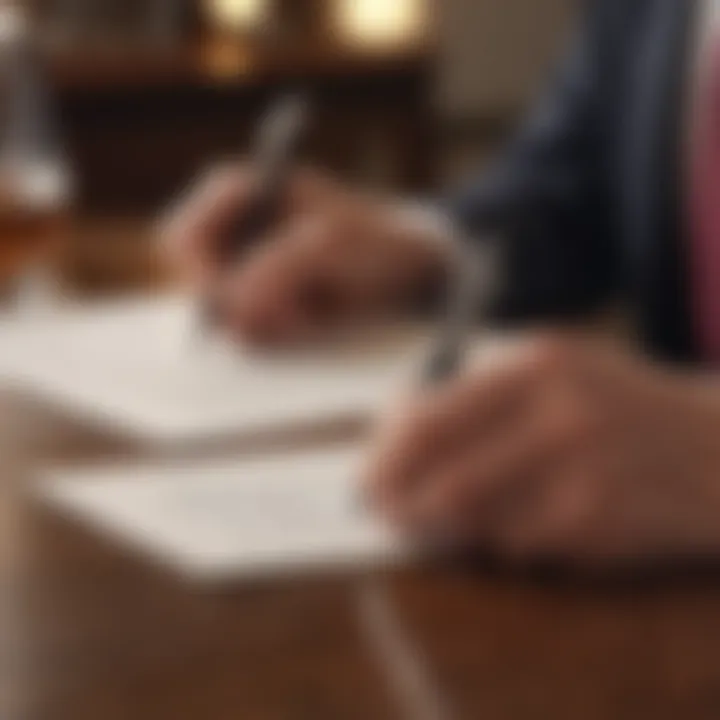 A close-up of a pen signing a legal agreement