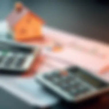 A calculator and paperwork symbolizing home buying costs