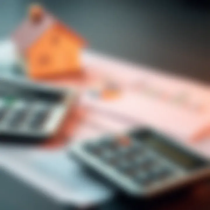 A calculator and paperwork symbolizing home buying costs