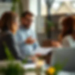 A realtor discussing property options with a client