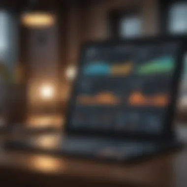 Understanding Market Dynamics A digital tablet displaying market research analytics