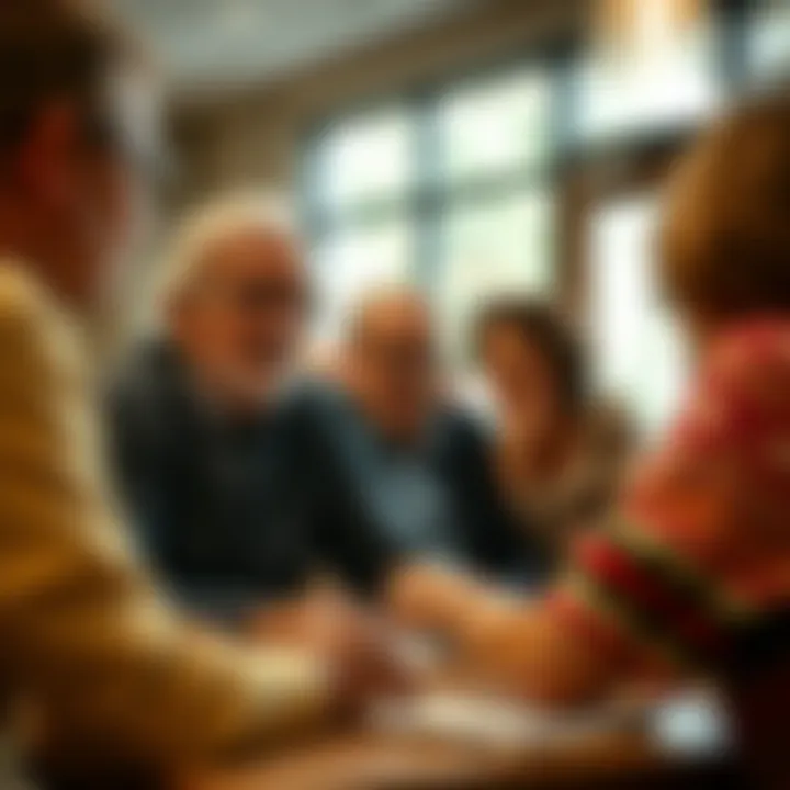 A senior engaging in a community meeting