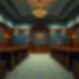 Courtroom setting in Indiana