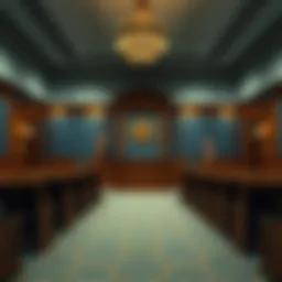 Courtroom setting in Indiana