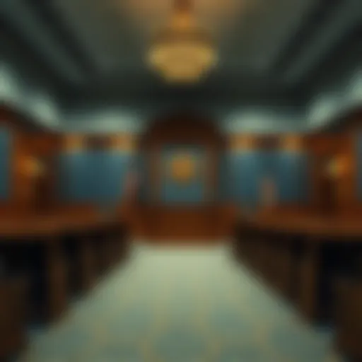 Courtroom setting in Indiana