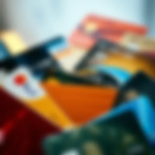 Diverse Options of Top Credit Cards A collection of top credit cards arranged aesthetically