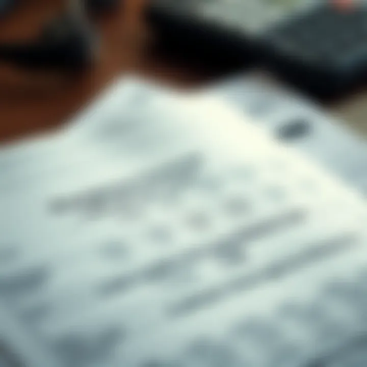 A close-up of a financial document with loan terms and figures