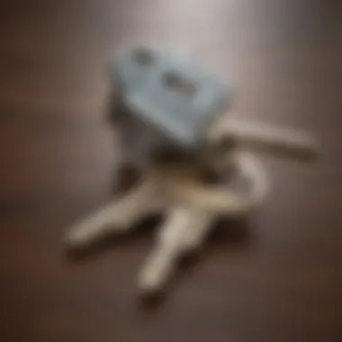 A close-up of a key symbolizing home ownership