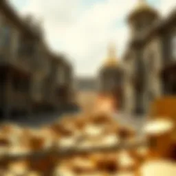 Illustration depicting the evolution of gold standard insurance through history