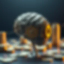 A brain with gears representing cognitive capabilities in finance