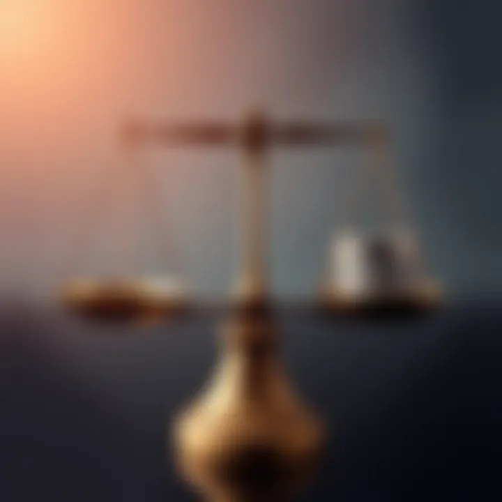 A balance scale symbolizing ethical considerations in finance