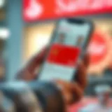 Mobile banking interface of Santander