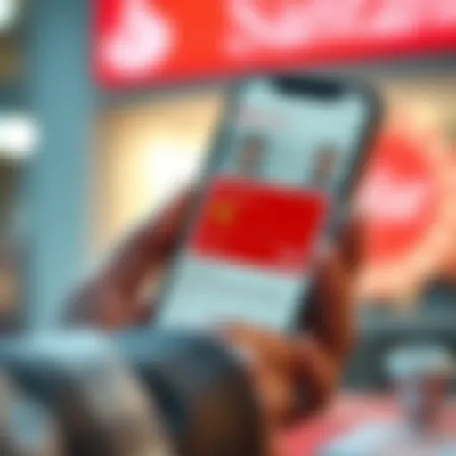 Mobile banking interface of Santander